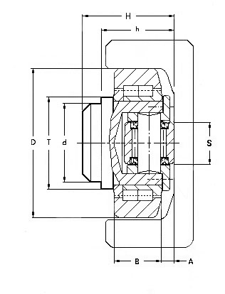 galet combiné rélgable a cales - dessin